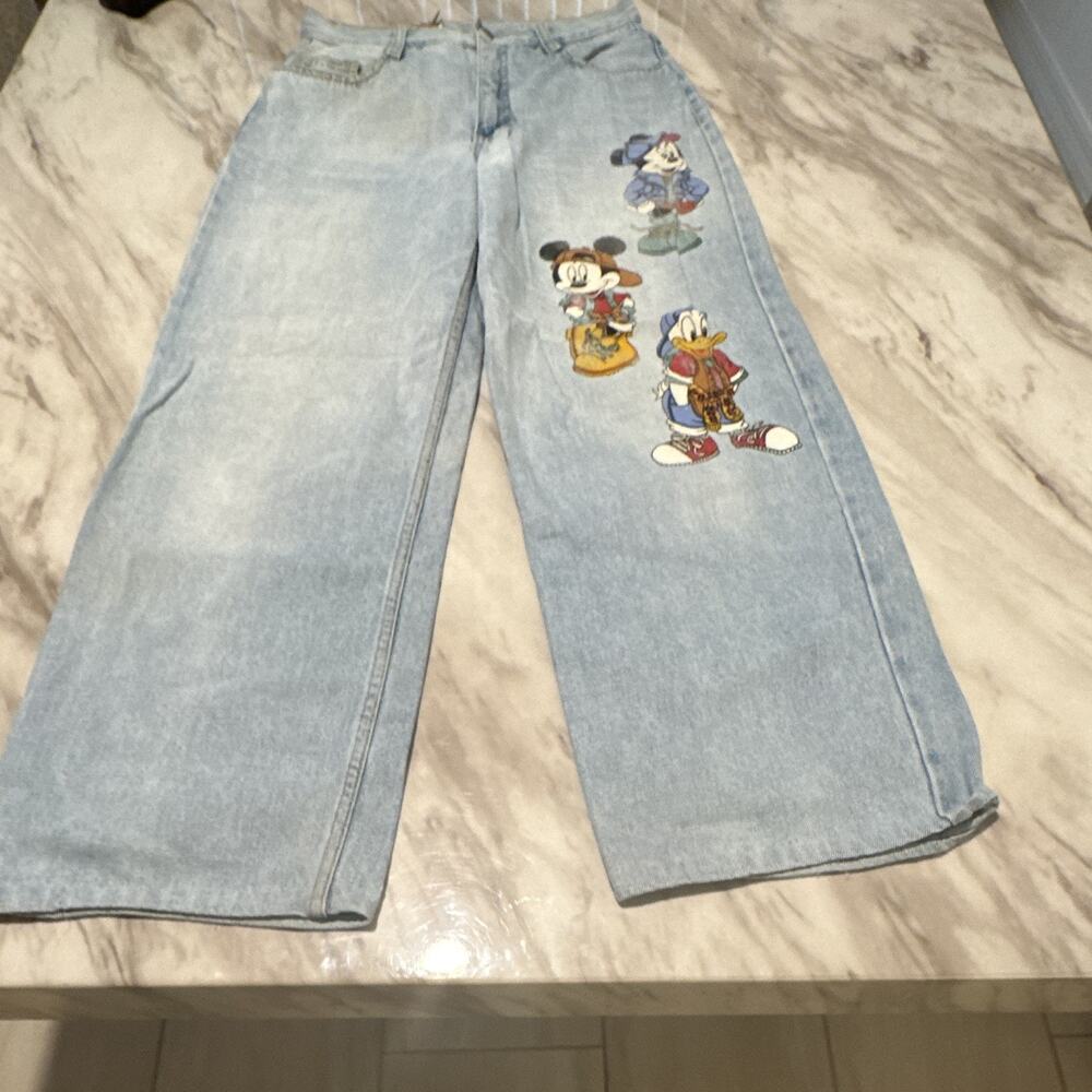 Women’s vintage Jerry Leigh Mickey Disney Denim Jeans Size 9 Waist 27L 0277